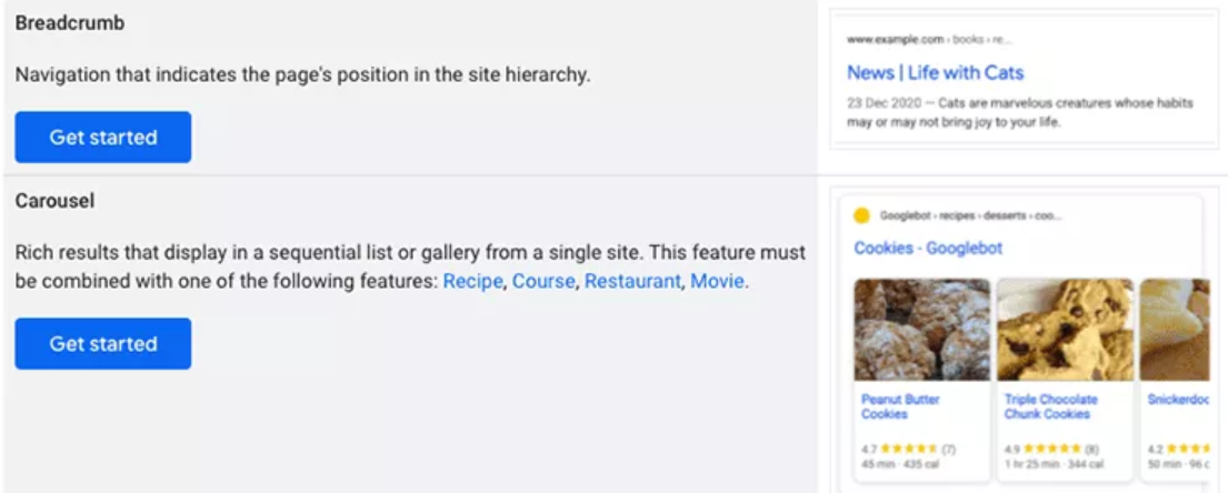 page rankings